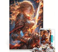 Puzzle Adulte 1000 pièces Guerrière Vierge Jeu éducatif décompression intellectuelle Cadeau d'anniversaire et Cadeau Unique 38x52cm