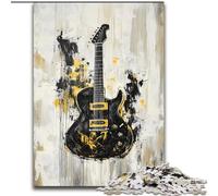 Puzzle Adulte 1000 pièces Guitare dorée, Jouet de Divertissement Familial idéal comme Cadeau pour Toute la Famille à partir de 14 Ans (Taille 26x38cm)