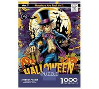 Puzzle Adulte 1000 Pièces Halloween Scarecrow Comic Cover Puzzles pour Adolescents, Jouets Anti-Stress, Défi Difficile, Cadeau d'anniversaire Unique 38x26cm/1000pcs