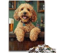 Puzzle Adulte 1000 pièces, Happy Goldendoodle, Difficile, Jouet éducatif et décompressant, décoration Parfaite (75x50cm)