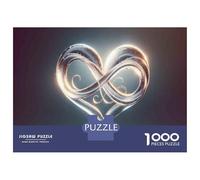 Puzzle Adulte 1000 Pièces Heart Shaped Infinity Symbol Puzzle pour Adultes - Jeu Anti-Stress pour Améliorer La Mémoire - Idéal comme Cadeau pour Toute La Famille 70x50cm/1000pcs