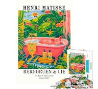 Puzzle Adulte 1000 pièces Henri Matisse Cochon dans Une Baignoire Art pour Anniversaire Noël Jeu de découpe de précision à partir de 14 Ans (50x75cm)