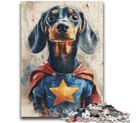 Puzzle Adulte 1000 pièces Héros Teckel Anti-Stress Staycation Kill Time Décoration Parfaite pour 14 Ans et Plus 50x75cm