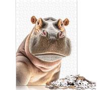 Puzzle Adulte 1000 pièces Hippo Selfie Puzzle Puzzles pour Adultes Jeu éducatif Défi Jouet 1000 pièces (75 x 50 cm)