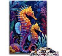 Puzzle Adulte 1000 pièces Hippocampe Adolescent Puzzle, Anti-Stress Staycation Kill Time Décoration Maison Jouets (26x38cm)