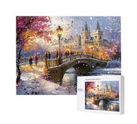 Puzzle Adulte 1000 Pièces Hiver Street View 75x50cm Impossible Difficile Défiant, Puzzles pour Adultes Jeu éducatif Défi Jouets 1000 Pièces Puzzles pour Adultes, Divertissement Créatif Cadeau u-132