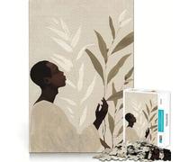 Puzzle Adulte 1000 pièces Homme Noir en Robe Blanche Décoration soignée,Jeu de réflexion,Divertissement Occasionnel,décoration de Noël (50x75cm)