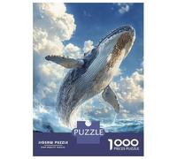Puzzle Adulte 1000 Pièces Humpback Whale Leap Puzzles Adultes Vacances À La Maison Activités Amusantes À Faire À La Maison Cadeaux pour Les Amis Et La Famille 70x50cm/1000pcs