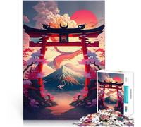 Puzzle Adulte 1000 pièces icône de la Porte Torii Japonaise Jeu Familial Anti-Stress Défi Difficile Décoration Parfaite 38x26cm