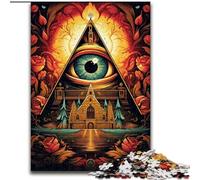 Puzzle Adulte 1000 pièces, Œil mystérieux, Jeu créatif pour la Famille et décoration d'intérieur, Cadeau de Noël idéal pour Les Adolescents (Taille : 26x38cm)
