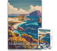 Puzzle Adulte 1000 pièces Îles Anglo-Normandes - Idée Cadeau Anti-Stress pour Une soirée Jeux en Famille - Format 50x75cm