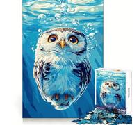 Puzzle Adulte 1000 pièces illustrant Un Hibou sous-Marin Découpe précise Idéal pour se détendre et se ressourcer Cadeau Parfait (38x52cm)