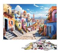 Puzzle Adulte 1000 pièces Illustration colorée de la Provence Puzzle avec Affiche et fiche de Questions réponses Assorties 1000 pièces (75 x 50 cm)