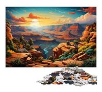 Puzzle Adulte 1000 pièces Illustration Couleur du Grand Canyon National Difficile Puzzle Difficile excellents Cadeaux et Jouets pour Adolescents de 14 Ans et Plus 1000 pièces (75 x 50 cm)