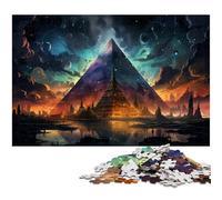 Puzzle Adulte 1000 pièces Illustration psychédélique colorée d'un Louvre Le Puzzle avec Affiche Assortie et fiche de Questions 1000 pièces (75 x 50 cm)