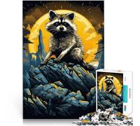 Puzzle Adulte 1000 pièces Incroyable Raton Laveur Entraînez Votre Cerveau et Vos Mains Car C'est Un pour Toute la Famille 75x50cm