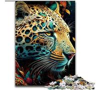 Puzzle Adulte 1000 pièces Jaguar en Bois, Jeu Familial interactif, Convient aux 14 Ans et Plus 50x75cm Un pour Noël ou Un Anniversaire