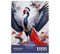 Puzzle Adulte 1000 Pièces Japanese Crane Puzzles Adultes Anti-Stress - Niveau De Difficulté Élevé - Cadeau Unique pour Un Anniversaire Ou Noël 52x38cm/1000pcs