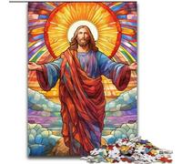 Puzzle Adulte 1000 pièces Jésus dans Le Ciel Puzzle 1000 pièces Un Casse-tête Stimulant pour Les Adolescents et Les familles (Taille 50x75cm)