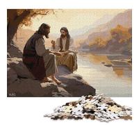 Puzzle Adulte 1000 pièces Jésus et Le Disciple Puzzles pour Adolescents Cadeaux Puzzles pour Adultes 1000 pièces (75 x 50 cm)