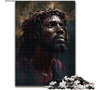 Puzzle Adulte 1000 pièces Jésus Noir Un Casse-tête Stimulant pour Les Adolescents, idéal pour la décoration intérieure ou comme Cadeau 50x75cm