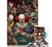Puzzle Adulte 1000 pièces : Joker Difficile Jouant au Poker, Jeu Stimulant et Jeu Familial avec Affiche et fiche de Questions-réponses Assorties 38x26cm