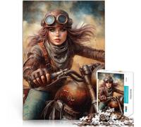 Puzzle Adulte 1000 pièces Jolie Motarde Jouets éducatifs et d'apprentissage Jeux familiaux Cadeaux du Père Noël Secret 50x70cm