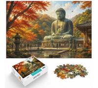 Puzzle Adulte 1000 Pièces, Kamakura Great Buddha Autumn, Cadeau De Noël, 1000pcs (75x50cm)