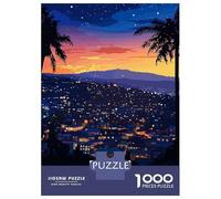Puzzle Adulte 1000 Pièces, Kigali, Rwanda Cityscape at Night, Loisir Créatif, Cadeau De Fin D’Année, Découpe Précise, 38x26cm/1000pcs