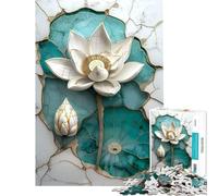 Puzzle Adulte 1000 pièces Kintsugi de Luxe Art du Lotus Jeu Familial éducatif et ludique pour améliorer la mémoire (Taille 50x75cm)