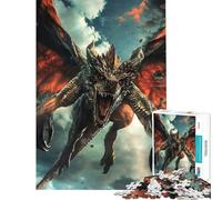 Puzzle Adulte 1000 pièces La colère du Dragon Activités Amusantes à la Maison décoration Jeu Impossible Convient aux Personnes de 14 Ans et Plus (38x52cm)