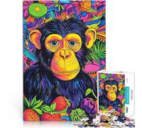 Puzzle Adulte 1000 pièces La Jungle des chimpanzés Jouets éducatifs d'apprentissage Chaque pièce est Unique - Jeu Familial Stimulant et Amusant 38x26cm