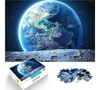 Puzzle Adulte 1000 pièces La planète Terre Vue de l'espace Fabriqué en Carton pour Les 14 Ans et Plus Jeu éducatif pour Les familles Cadeau éducatif d'apprentissage。Taille：26x38cm/10.24x14.96pouce
