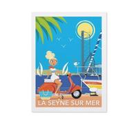 Puzzle Adulte 1000 Pièces，La Seyne-sur-Mer France，Bricolage sur Dessin Cadeau Unique sur Le Mur（50x70cm）-BQ42