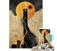 Puzzle Adulte 1000 pièces La Tour des Ombres Jeu de Relaxation pour Adultes Découpe de précision Cadeau Unique pour Un Anniversaire ou Noël (Dimensions 38x26cm)