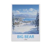 Puzzle Adulte 1000 Pièces，Lac Big Bear Californie，Artisanat Cadeau Famille Puzzle Classique 3D Puzzle Jouet en Bois Cadeau Unique Décoration Intérieure（75x50cm）-IF35