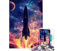 Puzzle Adulte 1000 pièces Lancement de fusée Spatiale Activités Amusantes à la Maison défi Difficile Jouet de décoration pour Les 14 Ans et Plus (38x26cm)