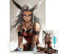 Puzzle Adulte 1000 pièces Lapin Guerrier Jeu de précision,Jouet cérébral Intelligent,pour Passer du Temps Libre,Cadeau d'anniversaire (38x52cm)