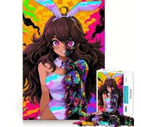 Puzzle Adulte 1000 pièces Lapin Horreur Bords impeccables Jeu Amusant de Concentration mentale Jeu Calme et divertissant Décoration de Noël Cadeau (38x52cm)