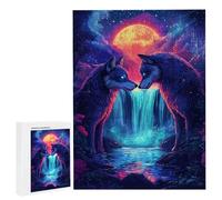 Puzzle Adulte 1000 Pièces Le Loup des Cascades 75 x 50cm Puzzles pour Adultes Jeu éducatif Défi Jouets 1000 Pièces Puzzles pour Enfants, Puzzle de Bricolage Coloré pour la Décor de la Maison m-673