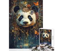 Puzzle Adulte 1000 pièces Le rêve du Panda Mystique Puzzle Anti-Stress à Assembler Cadeau d'anniversaire (38x26cm)