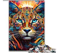Puzzle Adulte 1000 pièces Léopard Africain en Carton, Cadeau pour Homme et Femme, idéal pour Tous Les Jours et Occasions spéciales, 1000 pièces(26x38cm)