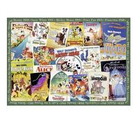 Puzzle Adulte 1000 Pieces Les affiches Vintage Disney : 101 Dalmatiens Dumbo - Peter Pan - Pinocchio - Livre De