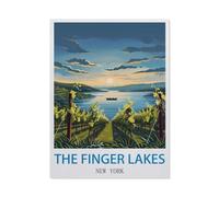 Puzzle Adulte 1000 Pièces，Les Lacs Doigts, New York, États-Unis，Artisanat Cadeau Famille Puzzle Classique 3D Puzzle Jouet en Papier Cadeau Unique Décoration Intérieure（38x26cm）-O82