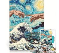 Puzzle Adulte 1000 pièces Les Mains de Dieu Nuits étoilées, Jeu Manuel, Difficile et Stimulant, idéal en Cadeau pour Toute la Famille 38x26cm