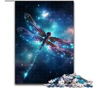 Puzzle adulte 1000 pièces Libellules Galaxie en bois,pour adolescents à partir de 14 ans,décoration d'intérieur 50x75cm. Idéal pour la décoration intérieure,les anniversaires,les fêtes et les cadeaux.