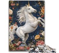 Puzzle Adulte 1000 pièces Licorne Blanche pour et à partir de 14 Ans Jouets de Jeu Car C'est Un pour Toute la Famille 50x75cm