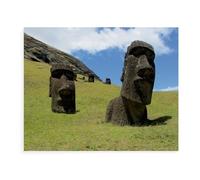 Puzzle Adulte 1000 Pièces，L'île de Pâques - Rapa NUI，Artisanat Cadeau Famille Puzzle Classique 3D Puzzle Jouet en Papier Cadeau Unique Décoration Intérieure（38x26cm）-BC49