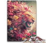 Puzzle Adulte 1000 pièces Lion coloré pour et à partir de 14 Ans Jouets de Jeu Car C'est Un pour Toute la Famille 50x75cm