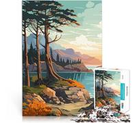 Puzzle Adulte 1000 pièces Littoral des Cascades Réduction du Stress intéressante Chaque pièce est Unique - Jeu Familial Stimulant et Amusant 38x26cm